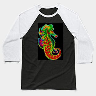 Colorful Seahorse Baseball T-Shirt